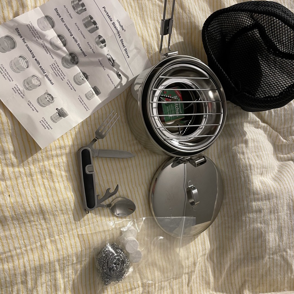 MSR pot & Ohuhu stove & supplies
